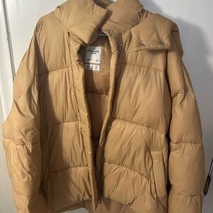 Abercrombie Tan Puffer Jacket